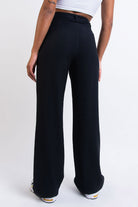 Sienna 01High Wide Suit Pants - Black