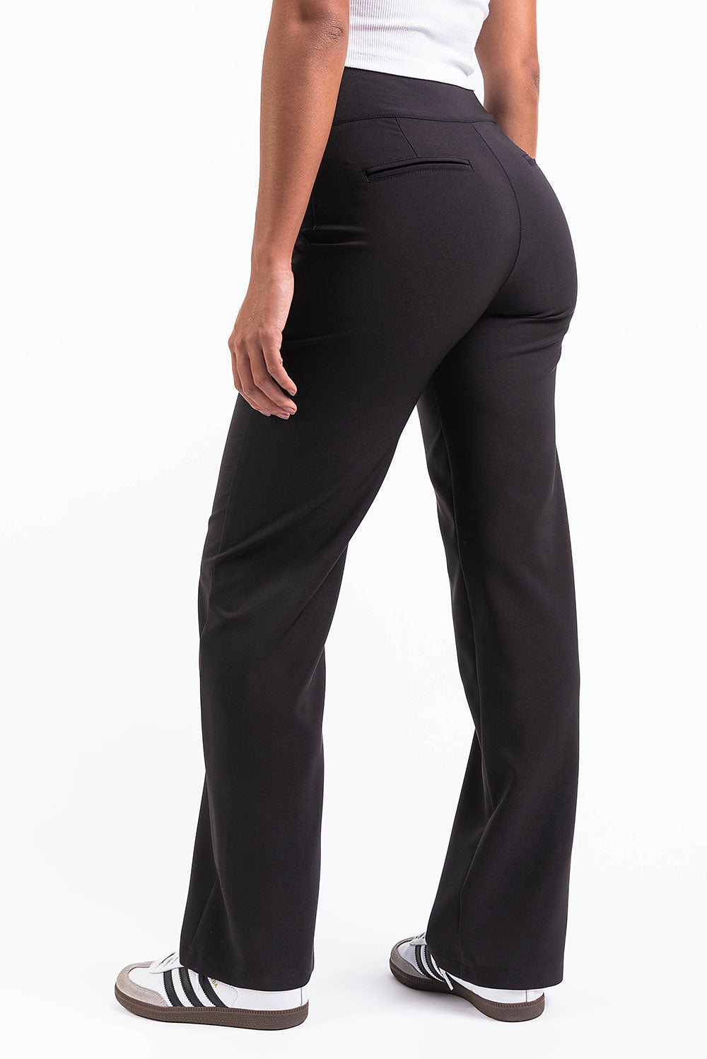 Mabel 03Mid Straight Suit Pants - Black