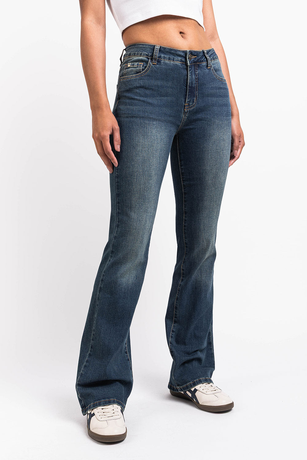 Taylor 02Mid Bootcut Jeans - Vintage Blue