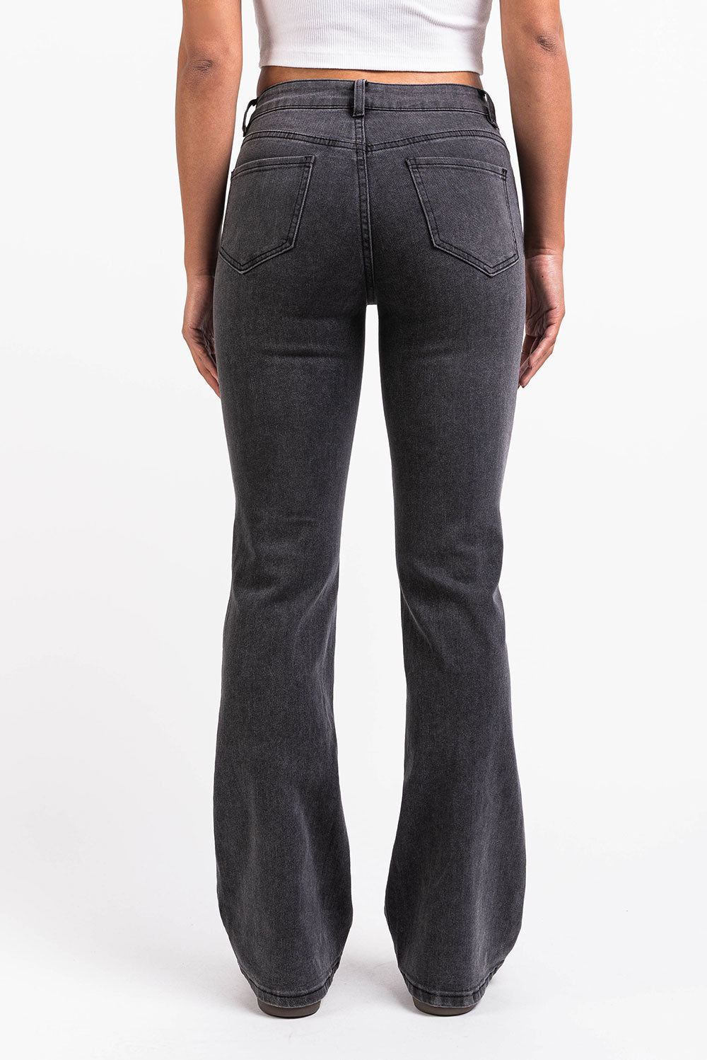 Taylor 02Mid Bootcut Jeans - Washed Black