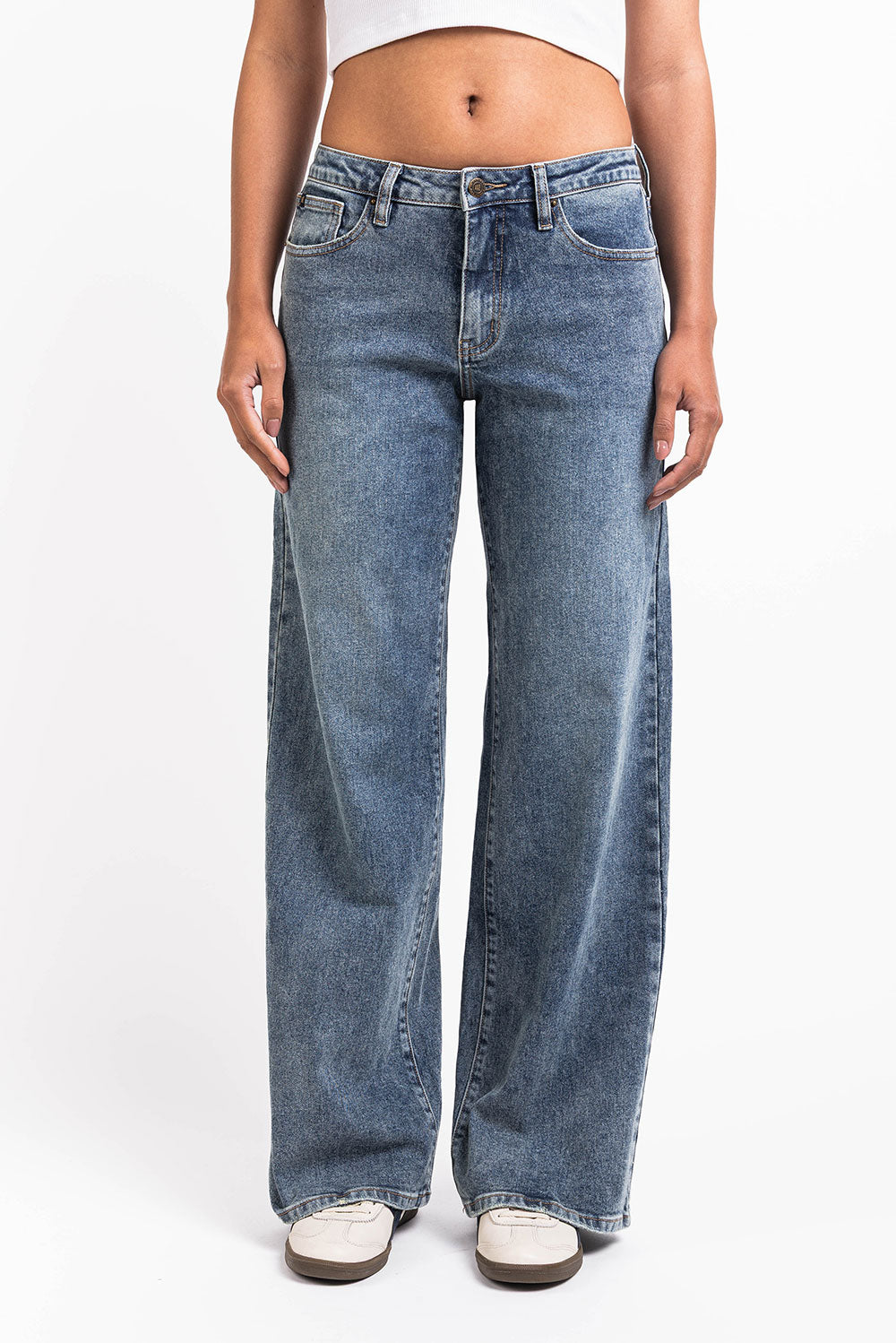 Mikka 03Mid Wide Jeans - Vintage Blue