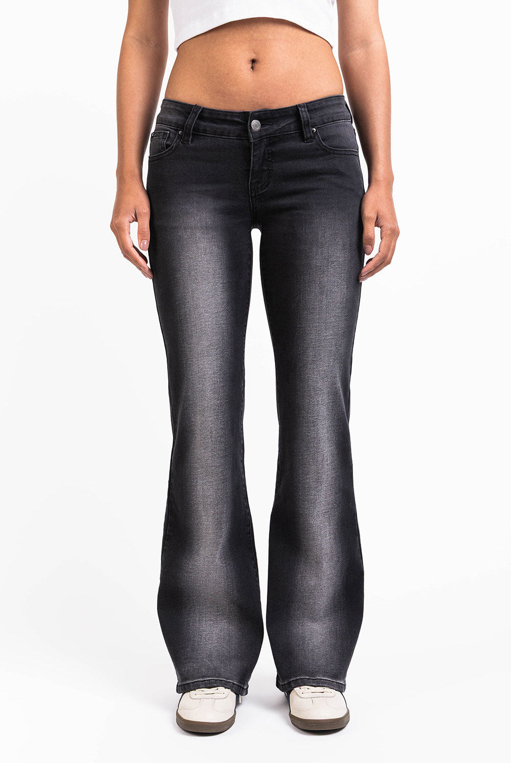 Taylor 02 Bootcut Jeans - Washed Black