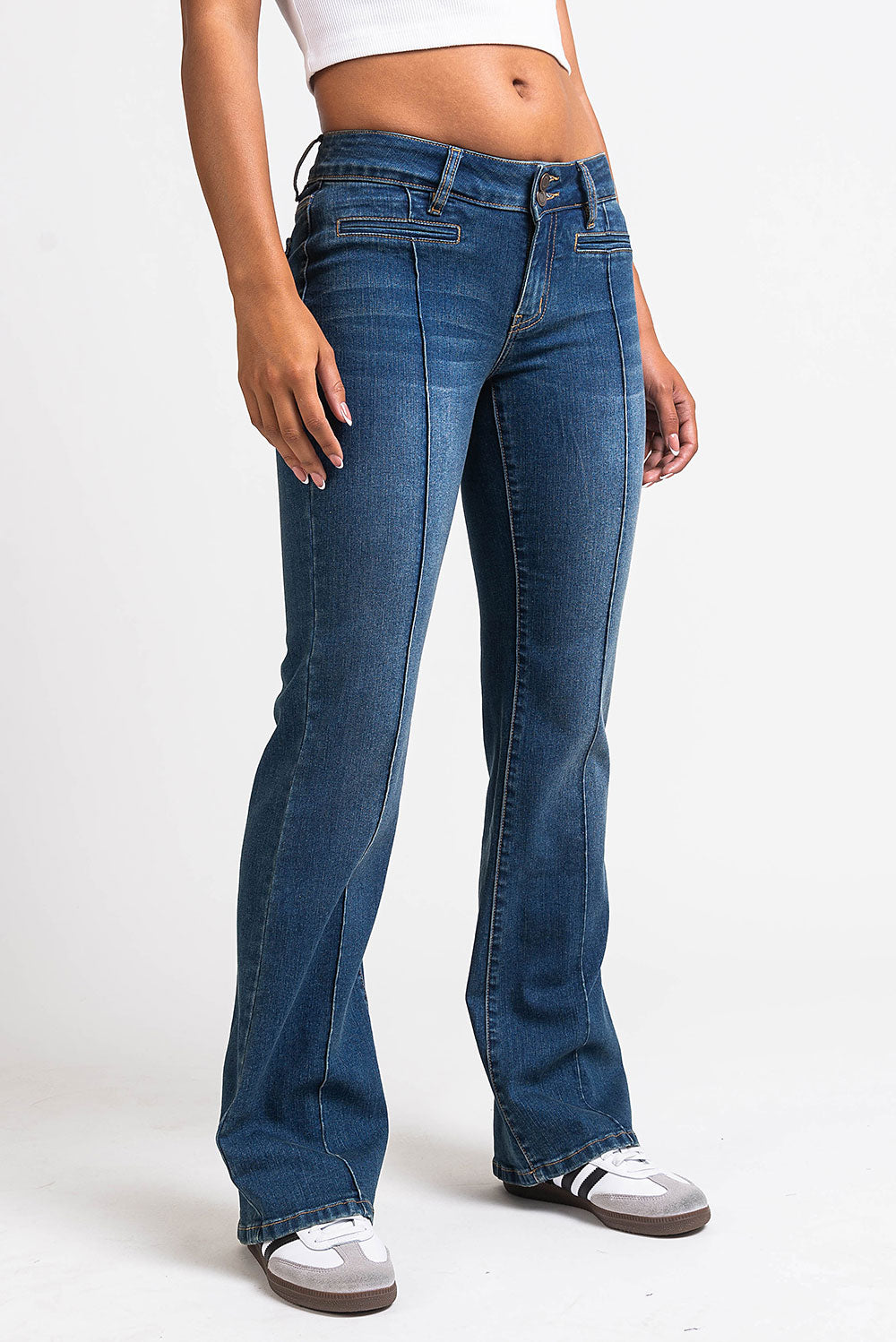 Claire 02Low Bootcut Jeans - Vintage Blue