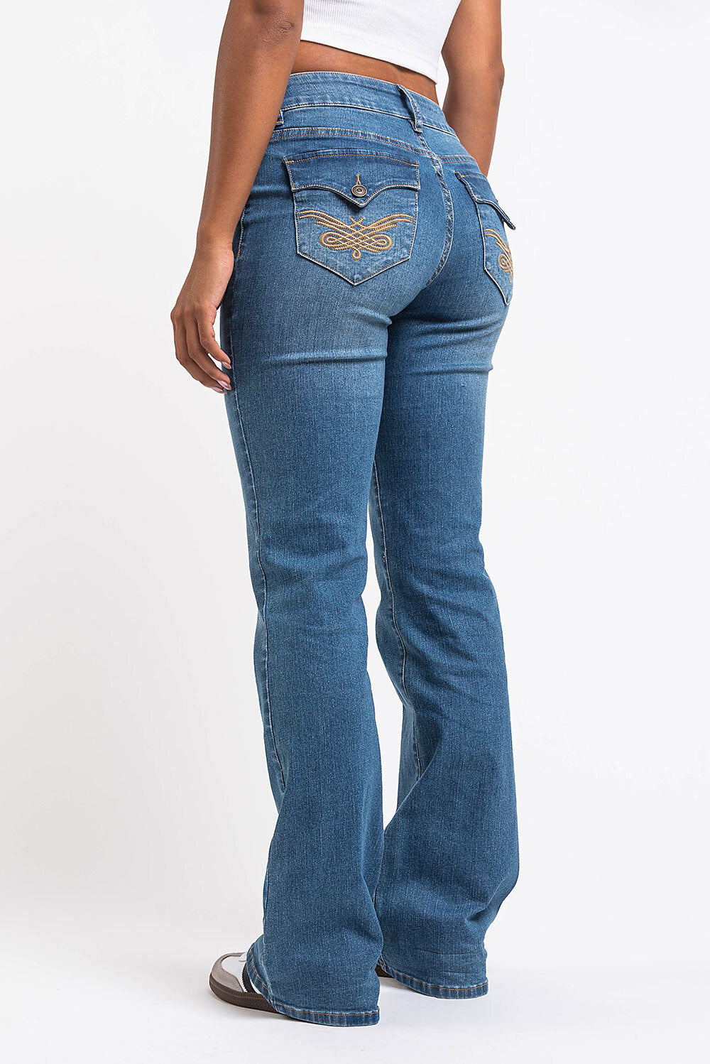 Claire 02Low Bootcut Jeans - Blue