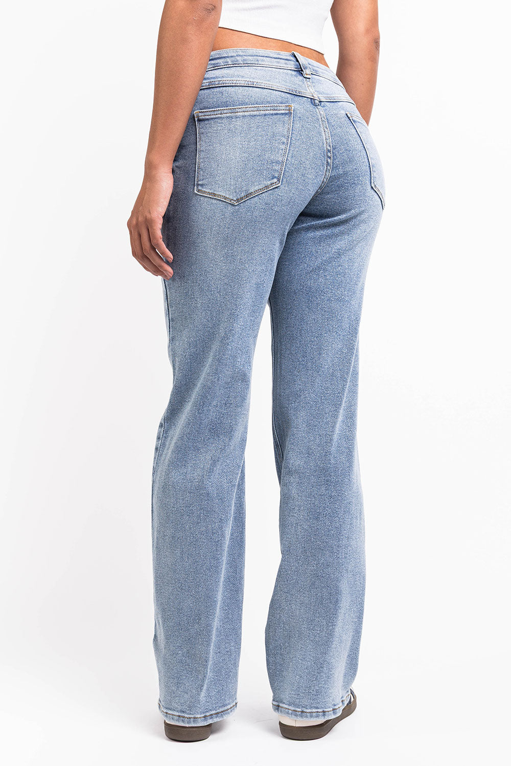 Dina 03Low Straight Jeans - Mid Blue
