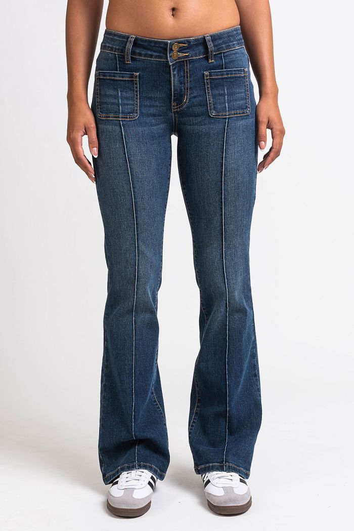 Claire 01Low Bootcut Jeans Vintage Blue MADLADY